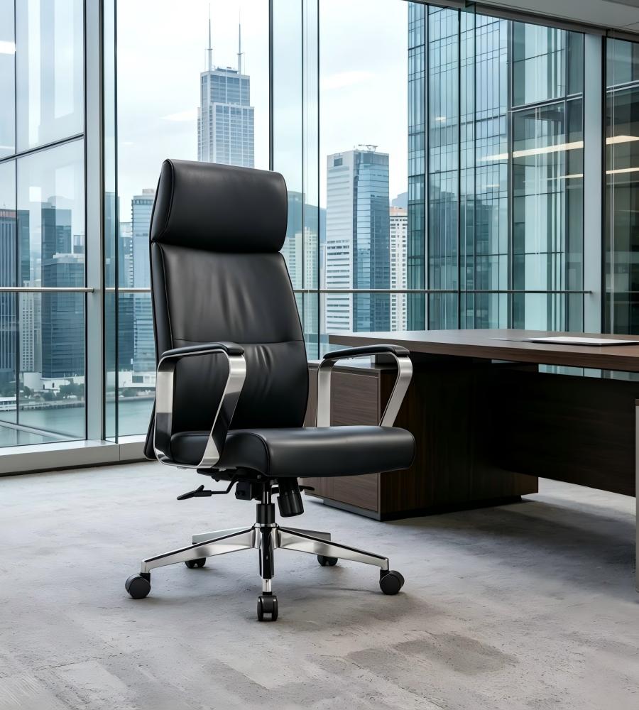 流線型活動西皮大班椅 Streamlined Swivel Faux Leather Executive Chair