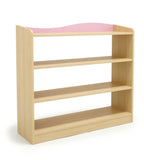 簡約原木色實木開放式多層玩具儲物櫃 Simple Solid Wood Toy Storage Cabinet