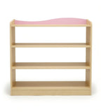 簡約原木色實木開放式多層玩具儲物櫃 Simple Solid Wood Toy Storage Cabinet