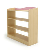 簡約原木色實木開放式多層玩具儲物櫃 Simple Solid Wood Toy Storage Cabinet