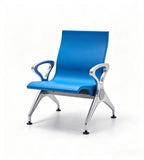 現代藍色PU皮帶扶手位排椅 Modern Blue PU  Waiting Chair