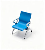 現代藍色PU皮帶扶手位排椅 Modern Blue PU  Waiting Chair