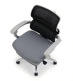多功能灰黑網背高背帶腳踏辦公椅 Multifunctional High Back Mesh Office Chair