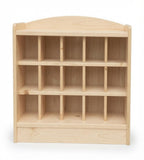 實用原木色實木多格幼稚園口杯儲物櫃 Practical Solid Wood Kindergarten Cup Rack