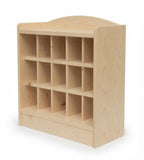 實用原木色實木多格幼稚園口杯儲物櫃 Practical Solid Wood Kindergarten Cup Rack