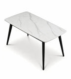 Modern White Sintered Stone Graphene Heating Rectangular Dining Table