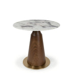 Modern Marble Wood Grain Round Conference Table