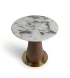 Modern Marble Wood Grain Round Conference Table