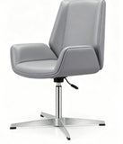 極簡四星腳扶手會議椅	 Minimalist Four-Star Base Conference Chair with Armrests   -全皮中班固定腳