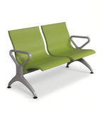 耐用綠色PU皮帶扶手排椅 Durable Green PU Waiting Chair