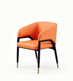 現代橙色PU皮單座位梳化 Modern Orange PU Single Sofa