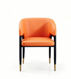 現代橙色PU皮單座位梳化 Modern Orange PU Single Sofa