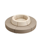 現代模組PU皮圓形梳化 Modern Modular PU Circular Sofa