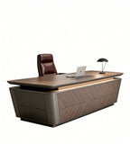 懸浮感人字紋老闆台 Floating-Style Chevron Executive Desk