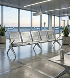現代灰色鋼架帶扶手排椅 Modern Grey Steel Waiting Chair
