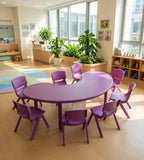 創意紫色八人月亮形幼稚園枱 Creative Purple Moon Kindergarten Table