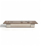 Modern Illuminated Fluted Conference Table
