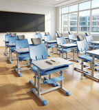 Mobile Multi-Layer Storage Adjustable Study Table & Chair Set