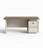高級現代木色辦公檯 Premium modern wood-tone office desk