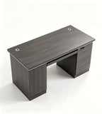 Practical Business Wood Grain Office Desk with Drawers