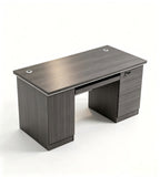 Practical Business Wood Grain Office Desk with Drawers