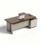 Linear-Textured Executive Workstation