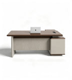 Linear-Textured Executive Workstation