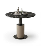 輕奢黑色大理石圓形洽談枱 Modern Black Marble Round Table