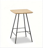 Nordic Light Wood Square Bar Table