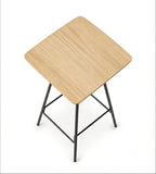 Nordic Light Wood Square Bar Table