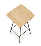 北歐淺木色金屬腳方形吧枱 Nordic Light Wood Square Bar Table