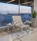 現代灰色鋼架帶扶手排椅 Modern Grey Steel Waiting Chair