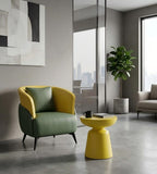 Modern Yellow Lightweight Round Coffee Table