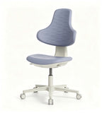 Blue-Grey Fabric Ergonomic Office Chair with Adjustable Height, Tilt, and Casters