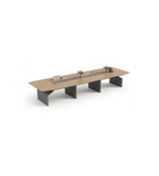 現代木紋帶線盒會議枱 Modern Wood Grain Conference Table