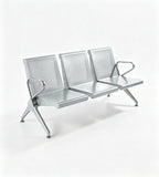 現代灰色鋼架帶扶手排椅 Modern Grey Steel Waiting Chair