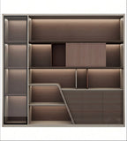 現代胡桃木色高身儲物櫃 Modern Walnut Wood Cabinet