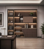 現代胡桃木色高身儲物櫃 Modern Walnut Wood Cabinet