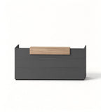 深木簡約接待台	Minimalist Dark Wood-Tone Reception Desk