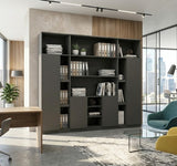 深灰色多功能組合文件櫃 Dark Gray Multi-Functional Modular Filing Cabinet-SJ-2131