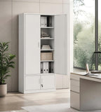 Minimalist White Steel File Cabinet