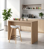 Minimalist Light Wood Grain Rectangular Bar Table