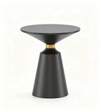 輕奢黑色實木圓形茶几 Light Luxury Black Solid Wood Round Coffee Table