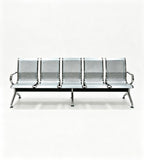 現代銀色鋼架帶扶手排椅 Modern Silver Steel Waiting Chair