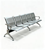 現代銀色鋼架帶扶手排椅 Modern Silver Steel Waiting Chair