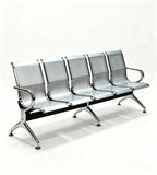 現代銀色鋼架帶扶手排椅 Modern Silver Steel Waiting Chair