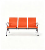 現代橙色PU皮帶扶手排椅 Modern Orange PU Waiting Chair