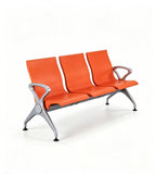 Modern Orange PU Armrest Waiting Chair
