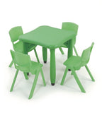 綠色正方形幼稚園課枱椅套裝 Green  Kindergarten Table and Chairs Set