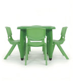 綠色正方形幼稚園課枱椅套裝 Green  Kindergarten Table and Chairs Set